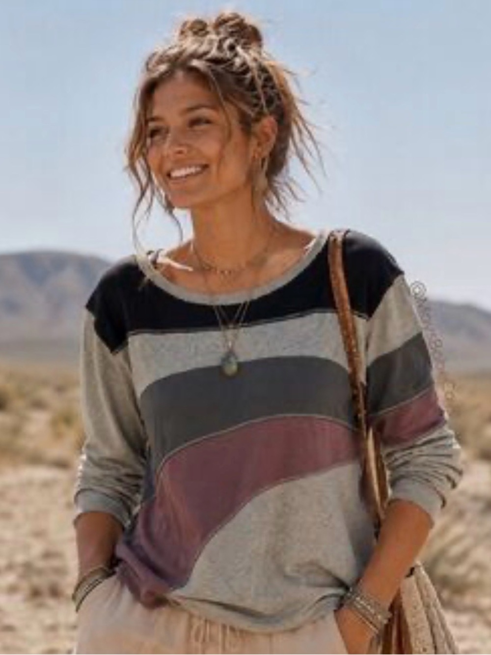 FP Movement Free People Waffle Knit Thermal Sundowner Top